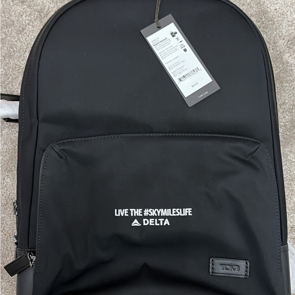 TUMI x Delta Black Backpack NWT